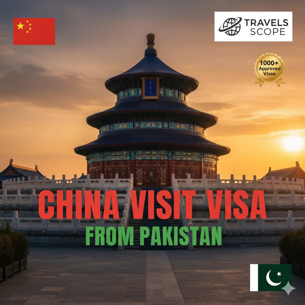 China Visit Visa from Pakistan social media post by Travels Scope