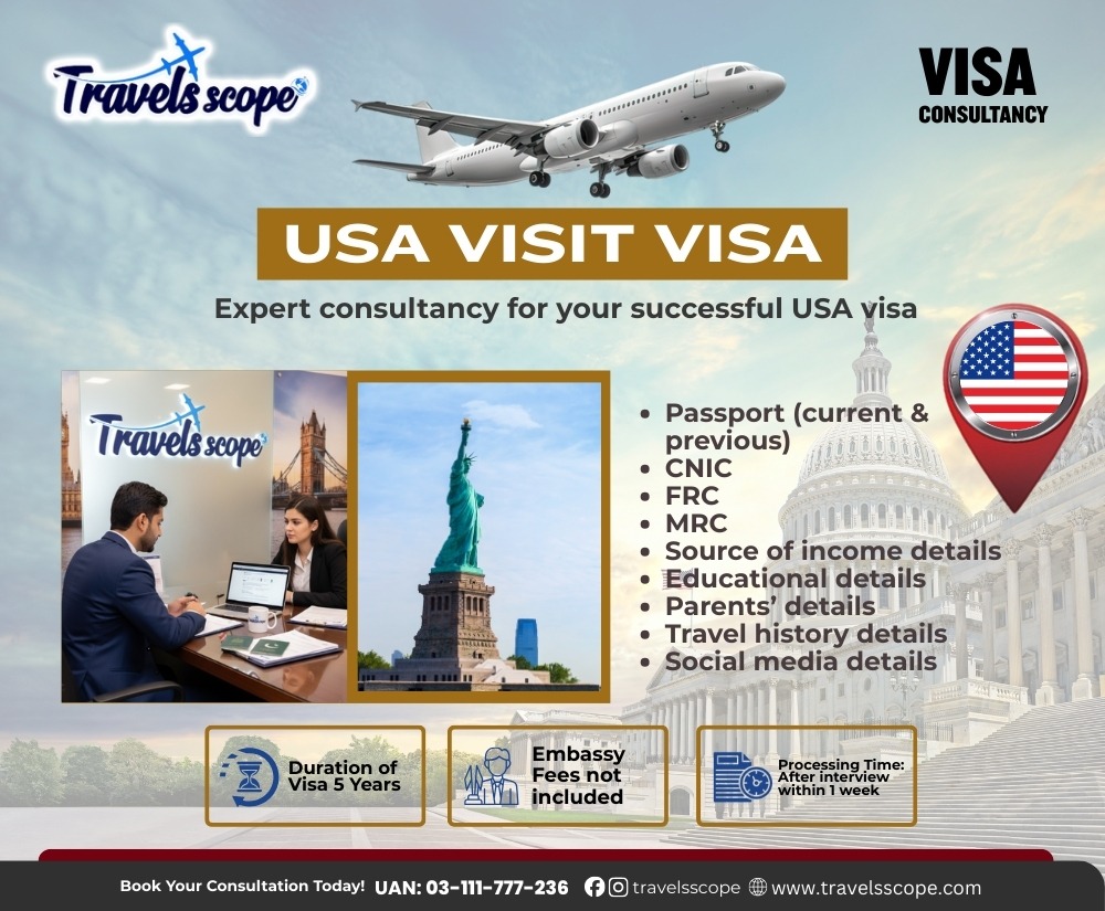 USA Visit Visa Services in Lahore