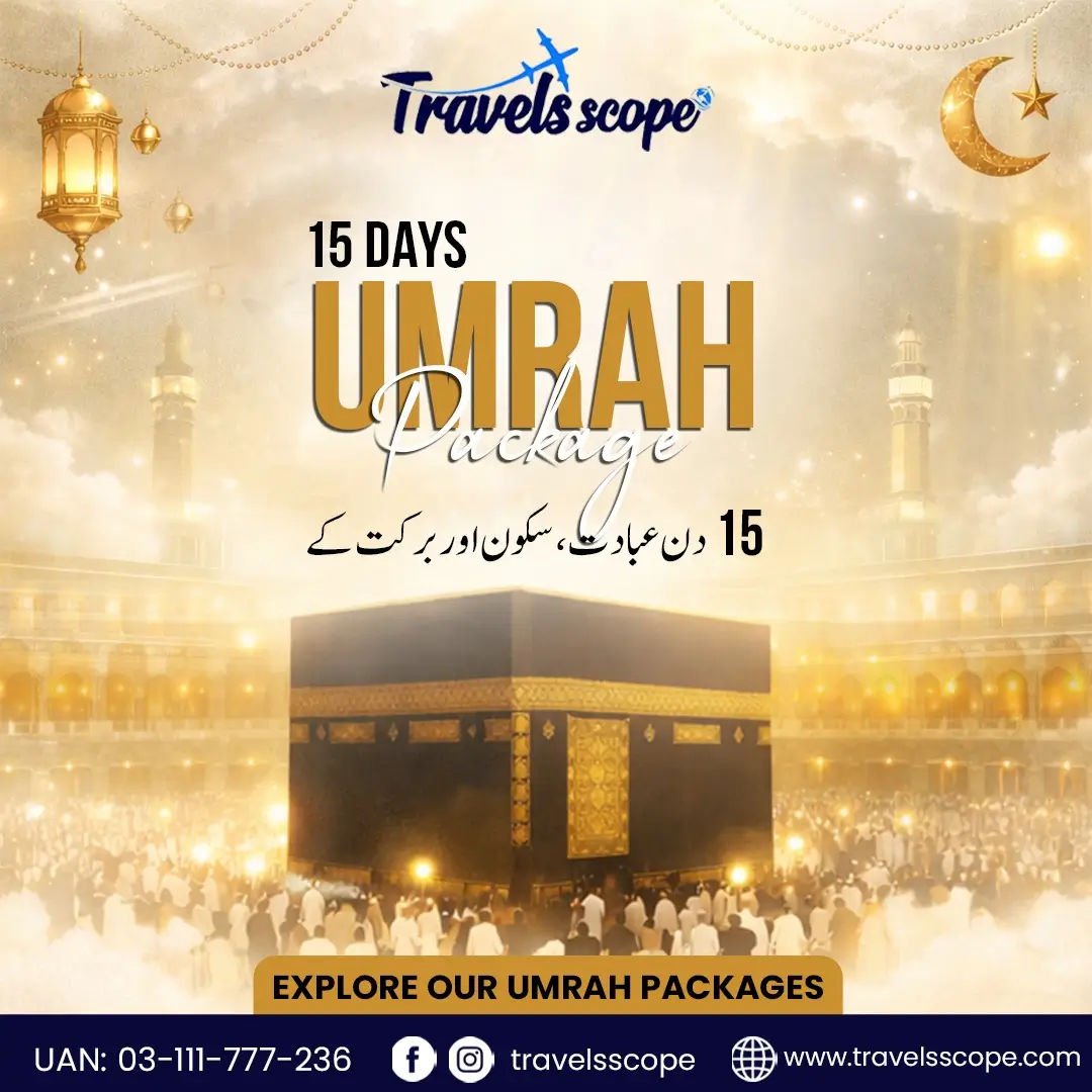 15 days Umrah packages from Lahore