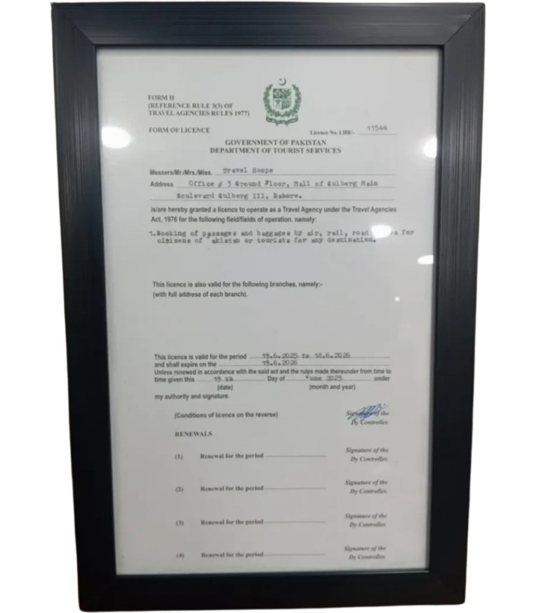Travels Scope Certifications