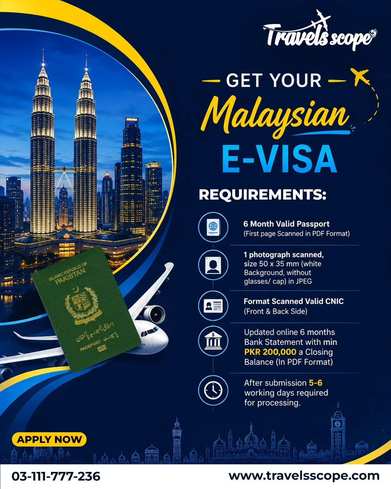 Malaysia e Visa for Pakistani